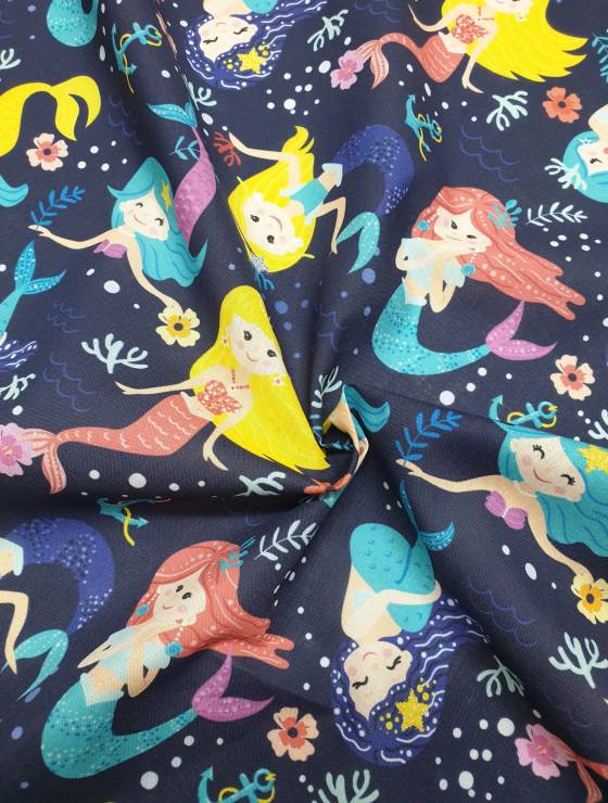 bumbac imprimeu sirene