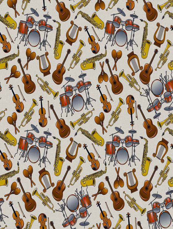 material textil instrumente muzicale