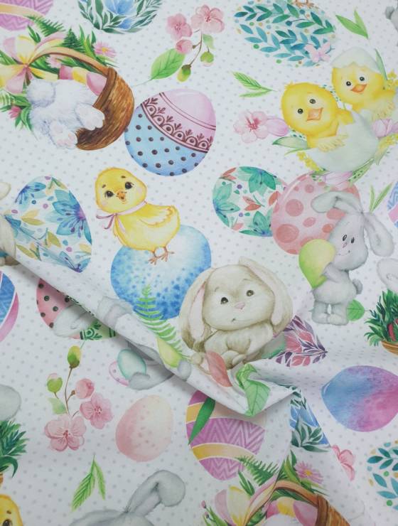 material textil cu iepurasi