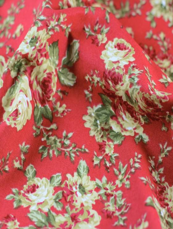 bumbac organic imprimeu floral