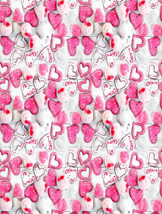 bumbac percale inimioare