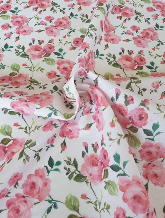 materiale bumbac florale