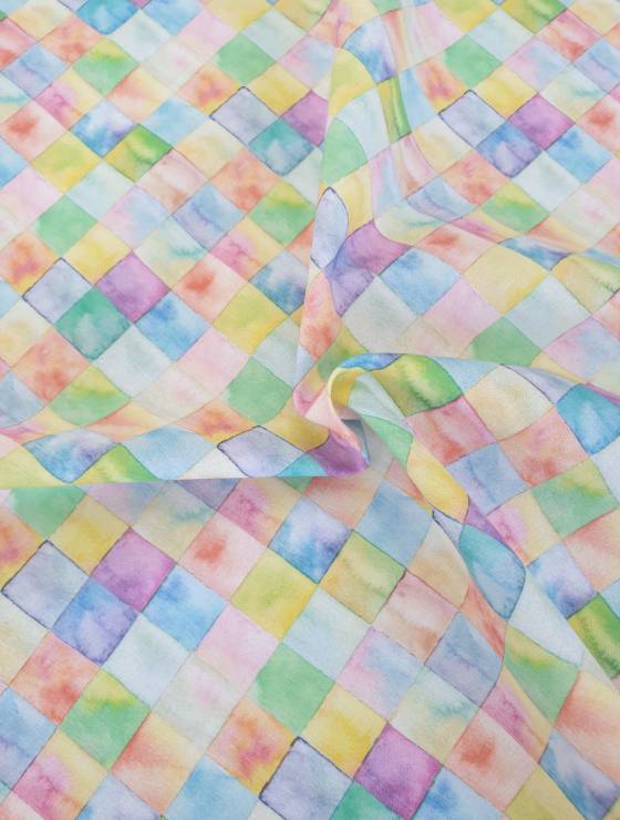 bumbac patratele multicolore
