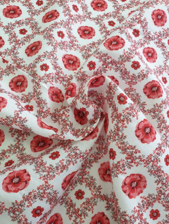 bumbac percale imprimeu flori