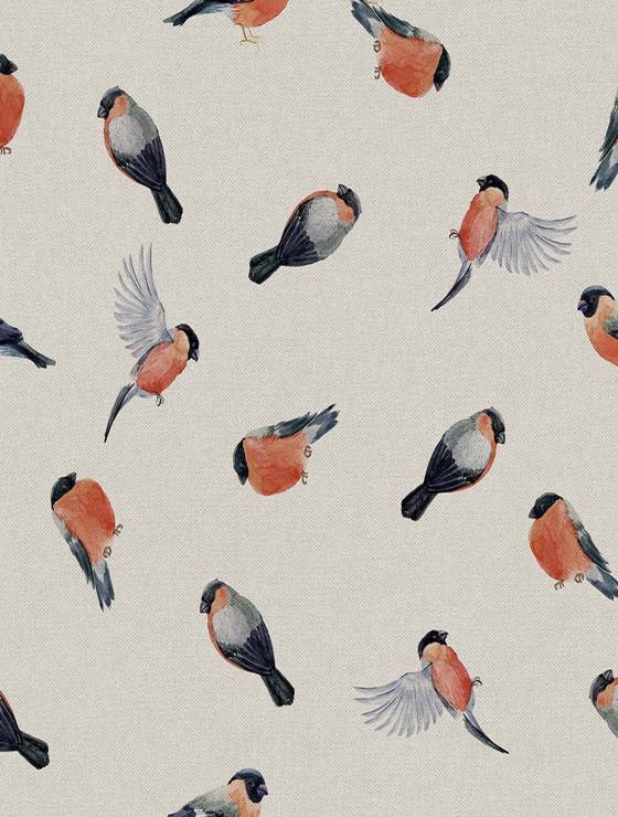 materiale home decor bumbac pasare bullfinch